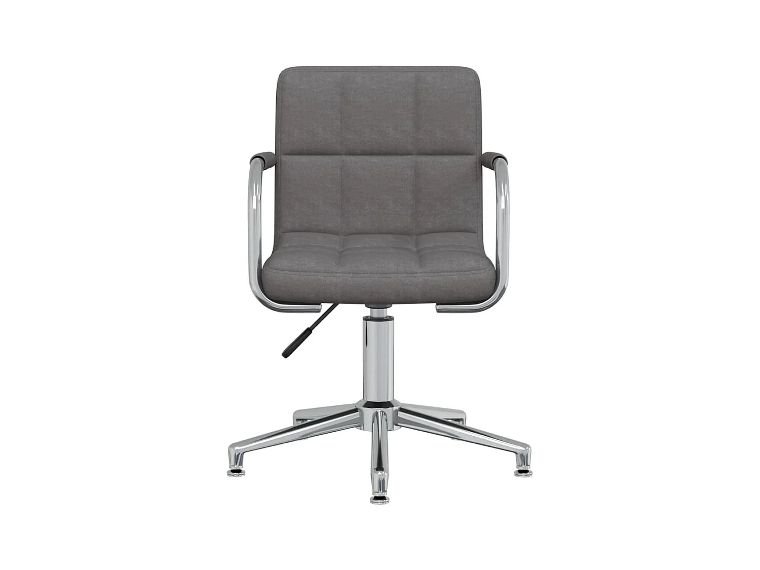Chaise pivotante de bureau Gris foncé Tissu