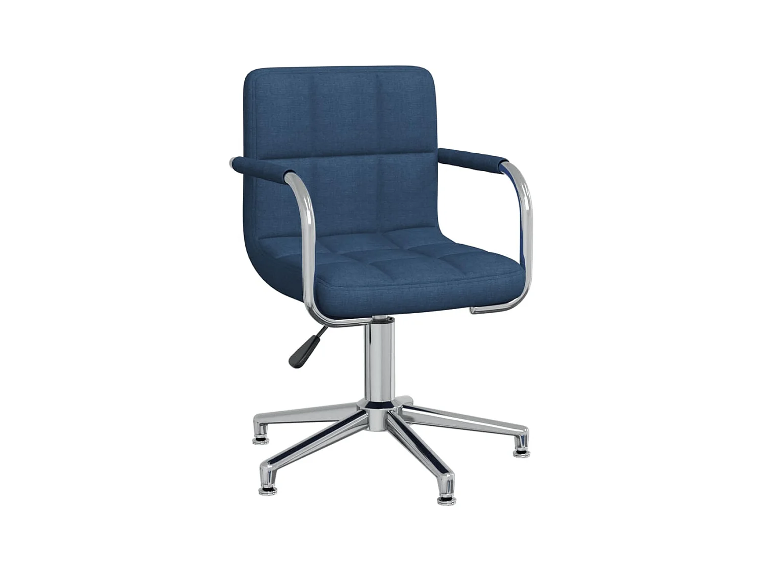 Chaise pivotante de bureau Bleu Tissu