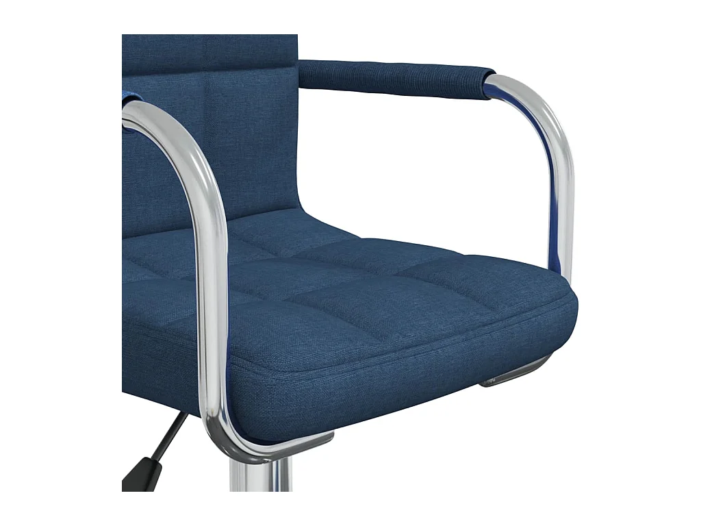 Chaise pivotante de bureau Bleu Tissu