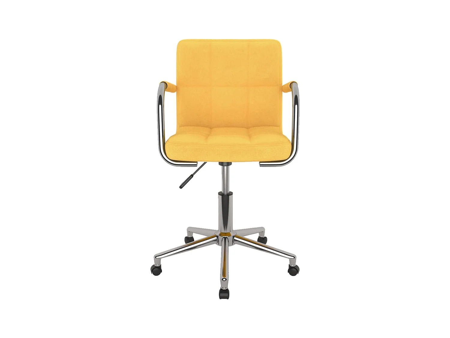 Chaise pivotante de bureau Jaune moutarde Tissu