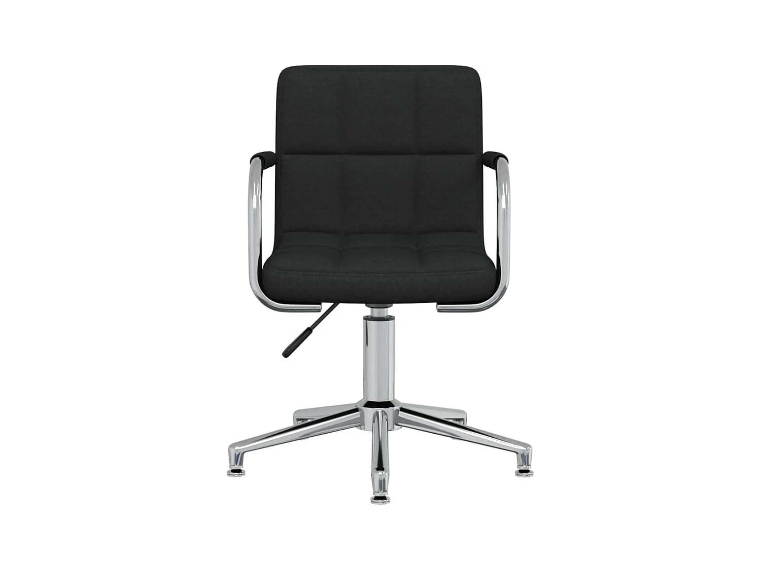 Chaise pivotante de bureau Noir Tissu