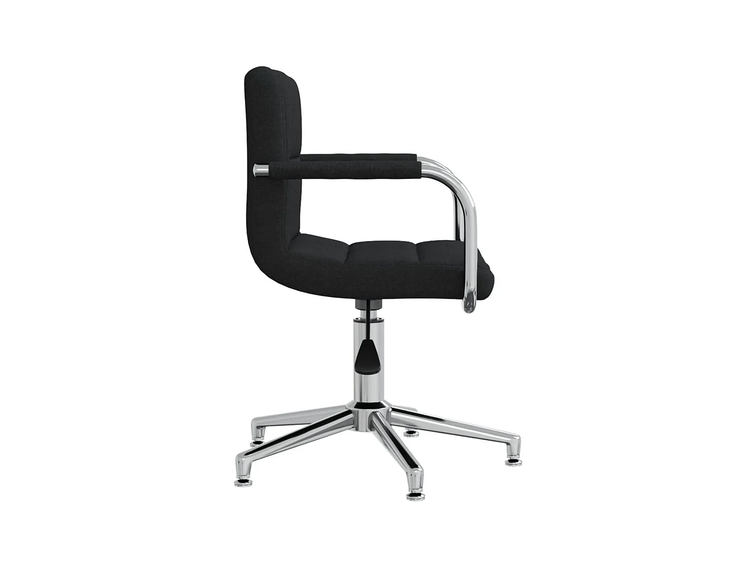 Chaise pivotante de bureau Noir Tissu