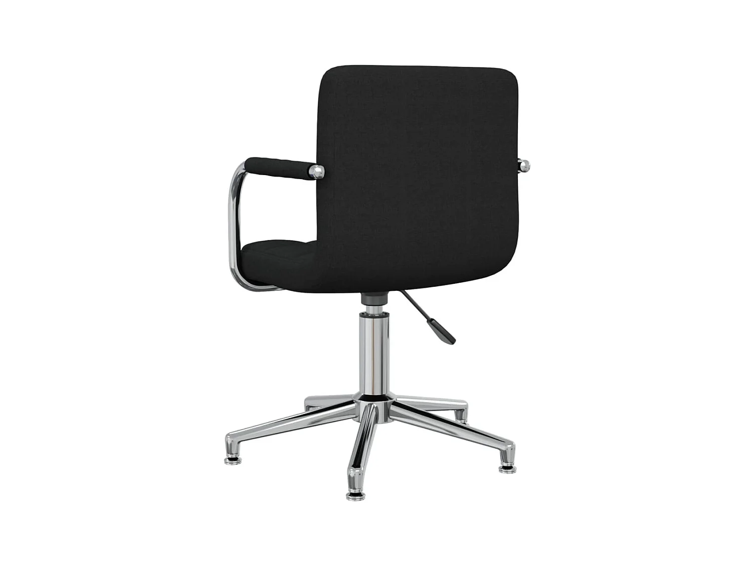 Chaise pivotante de bureau Noir Tissu