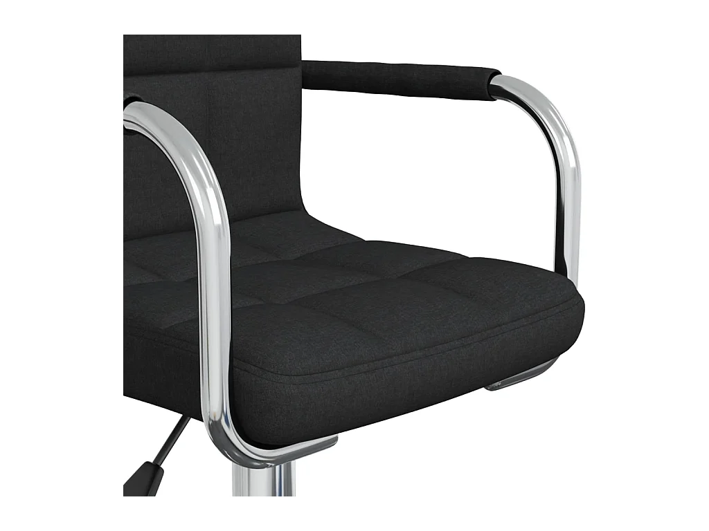 Chaise pivotante de bureau Noir Tissu