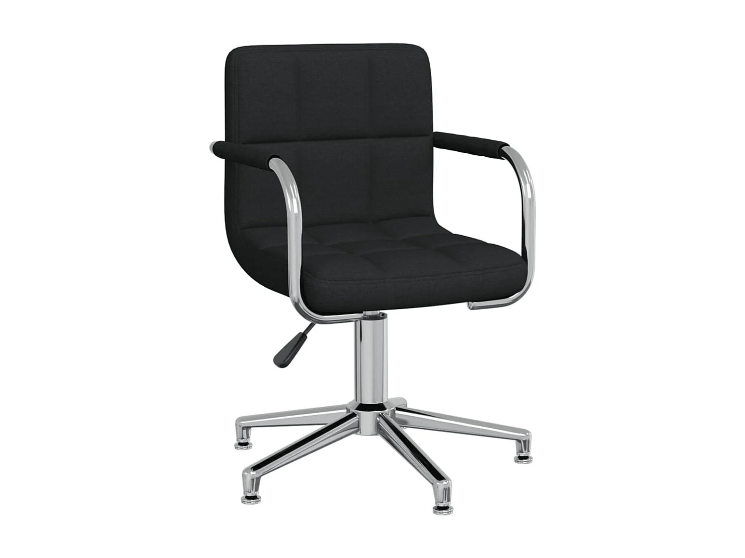Chaise pivotante de bureau Noir Tissu