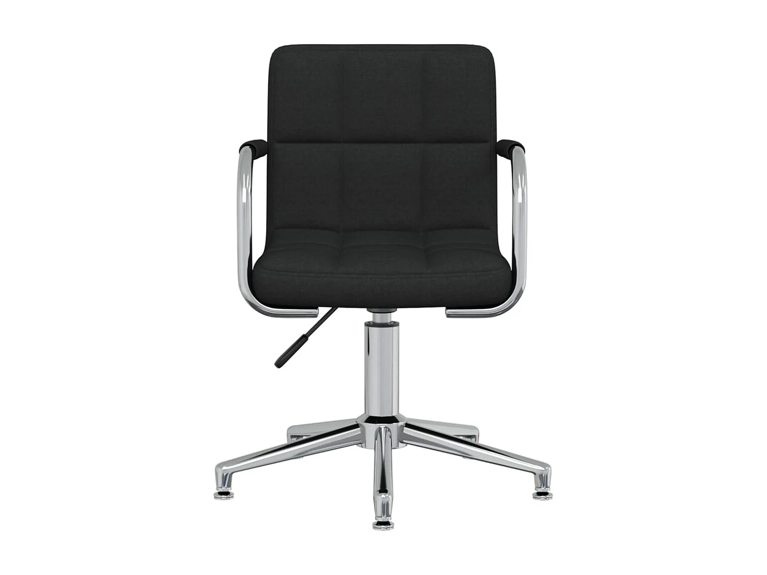 Chaise pivotante de bureau Noir Tissu