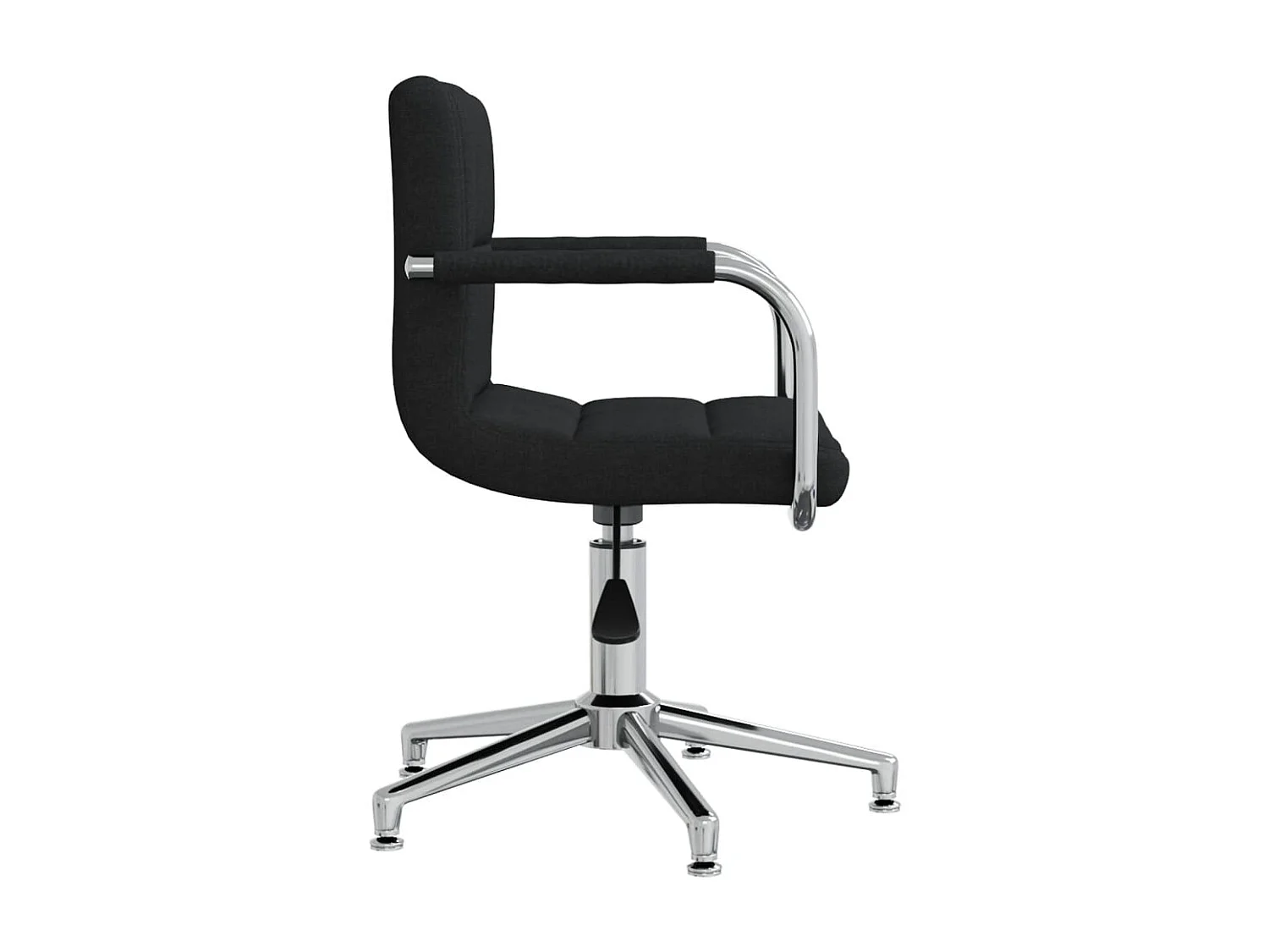 Chaise pivotante de bureau Noir Tissu