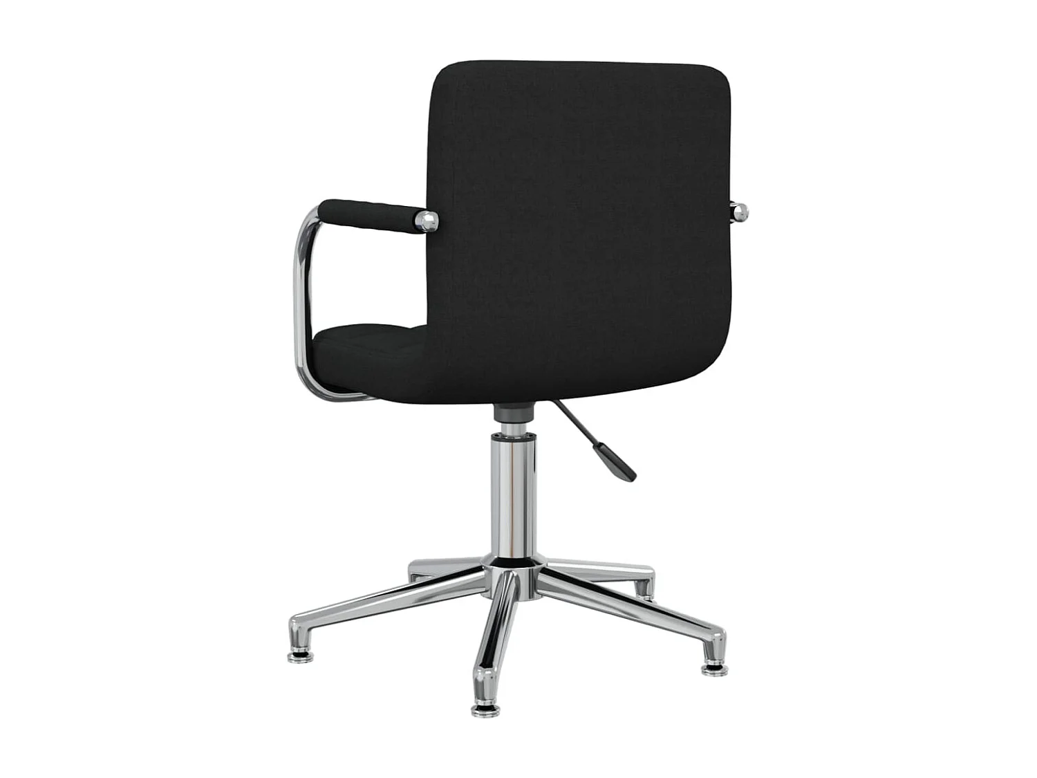Chaise pivotante de bureau Noir Tissu