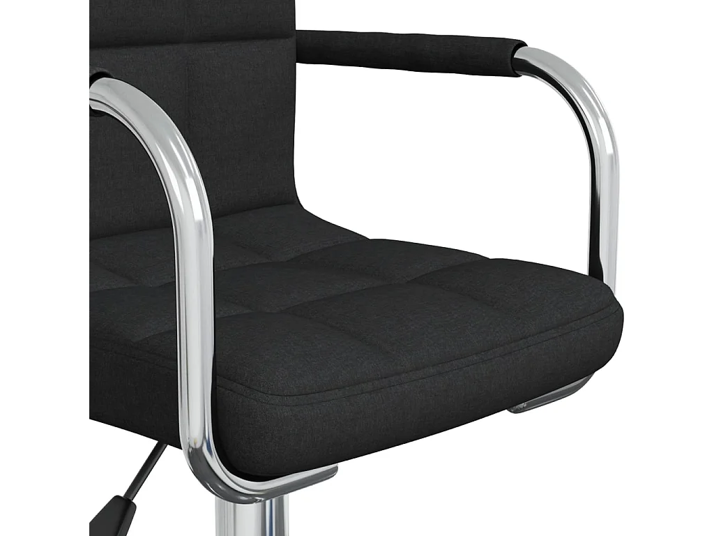Chaise pivotante de bureau Noir Tissu