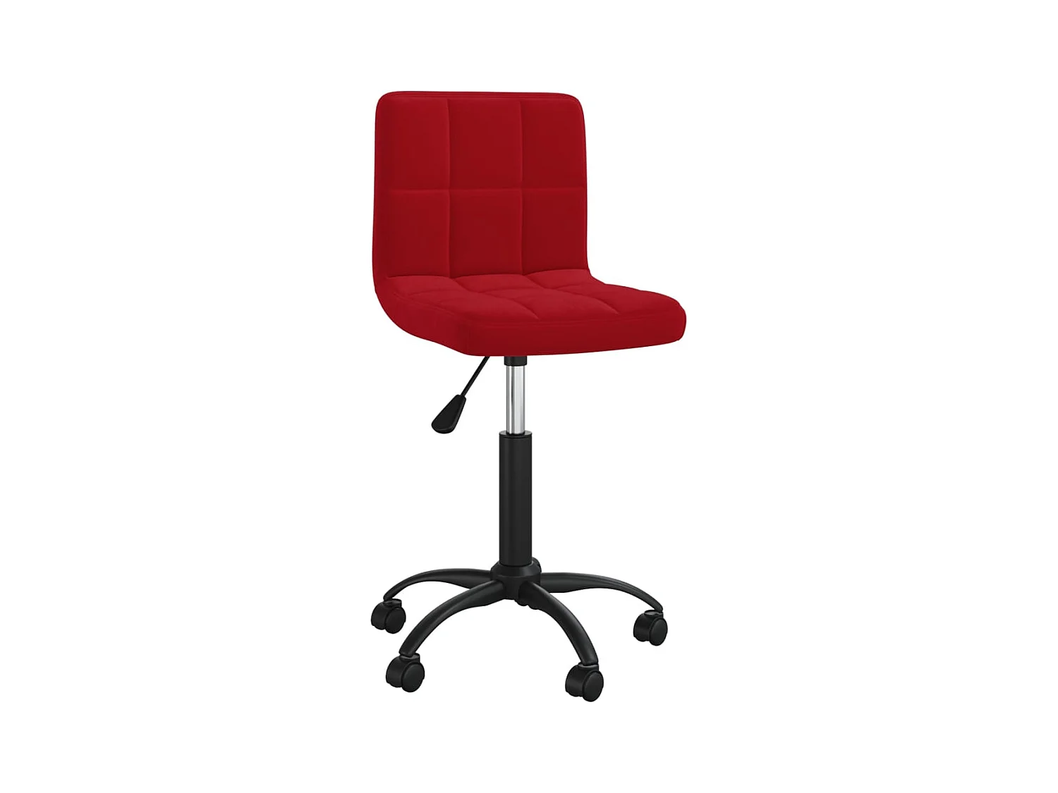 Chaise pivotante de bureau Rouge bordeaux Velours