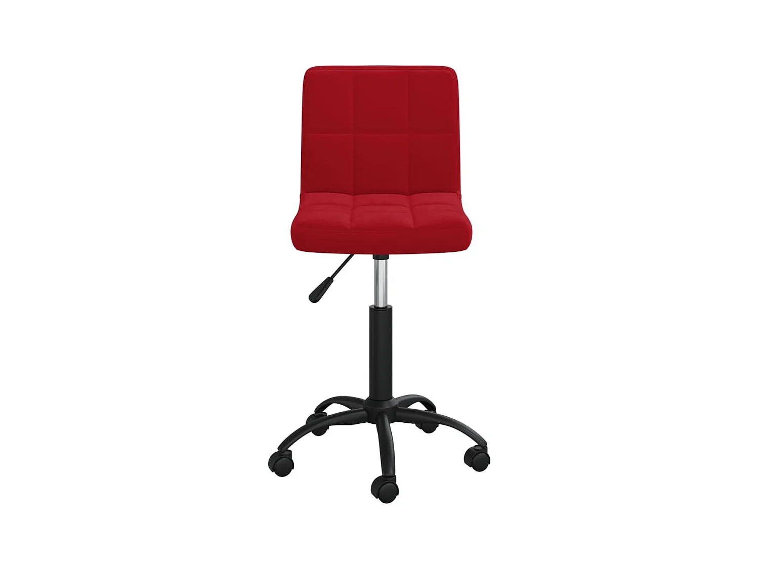 Chaise pivotante de bureau Rouge bordeaux Velours