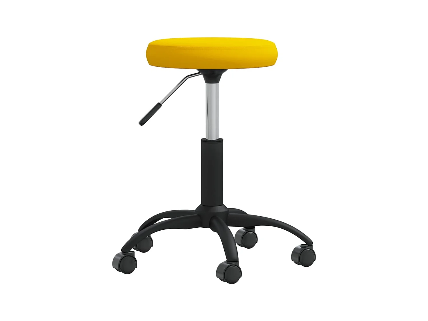 Chaise pivotante de bureau Jaune moutarde Velours