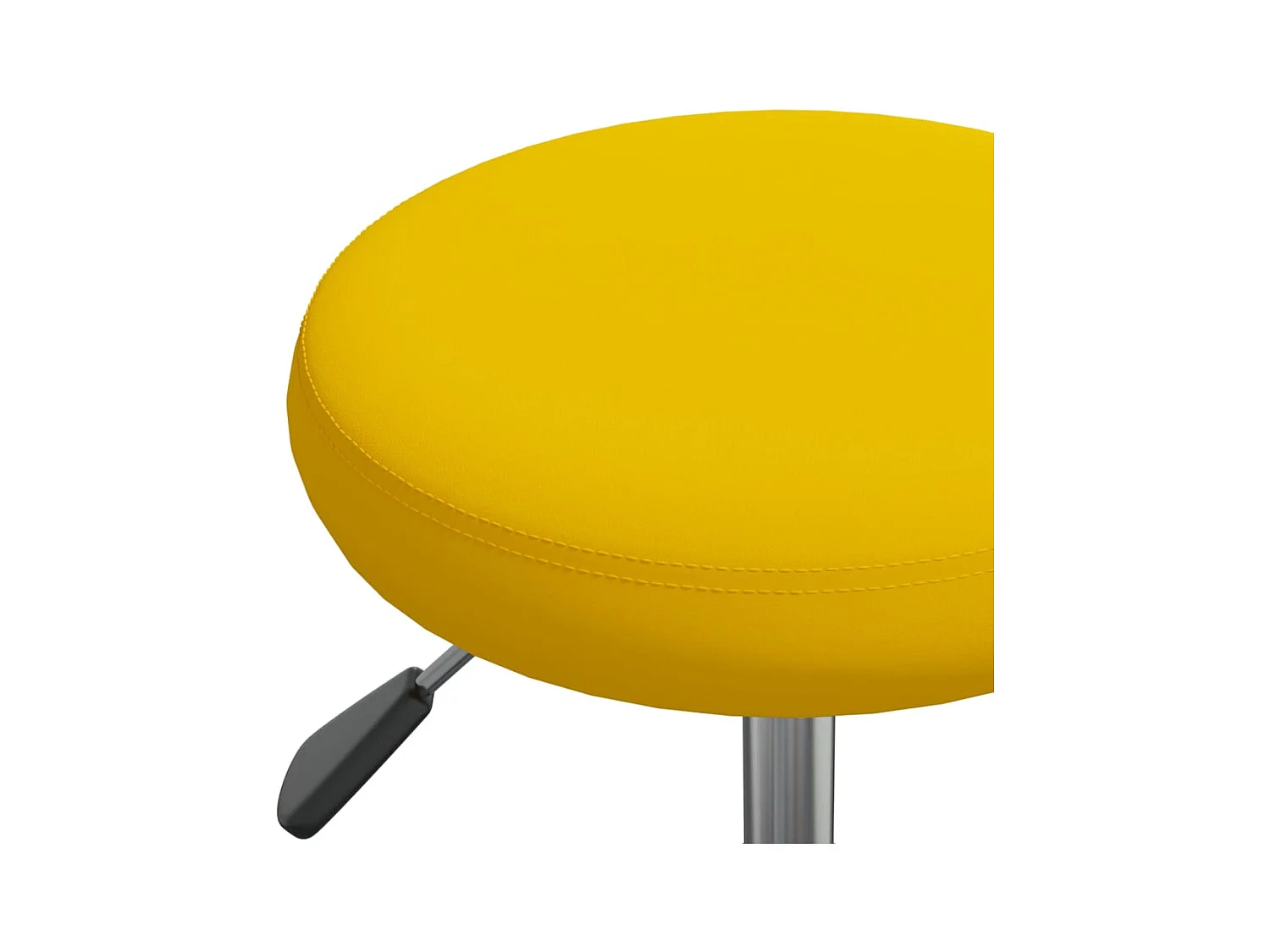 Chaise pivotante de bureau Jaune moutarde Velours
