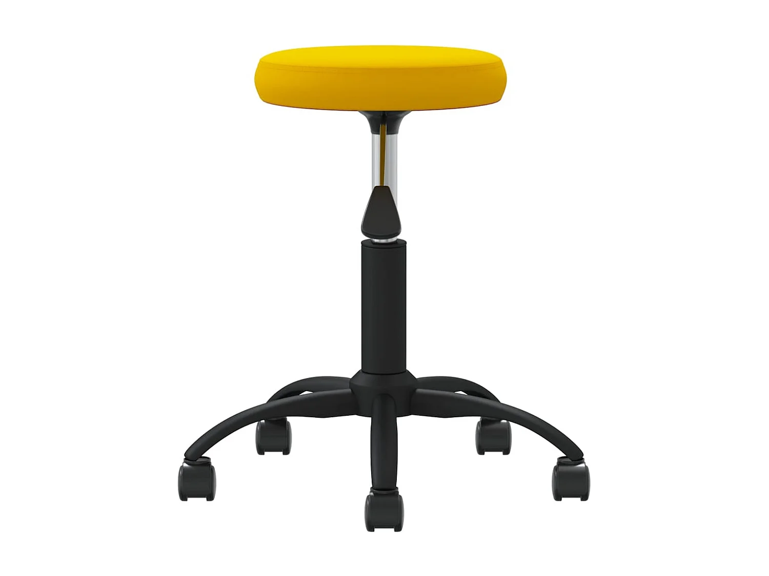 Chaise pivotante de bureau Jaune moutarde Velours