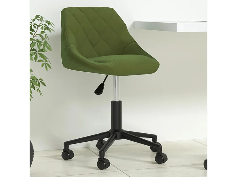 Chaise pivotante de bureau Vert clair Velours