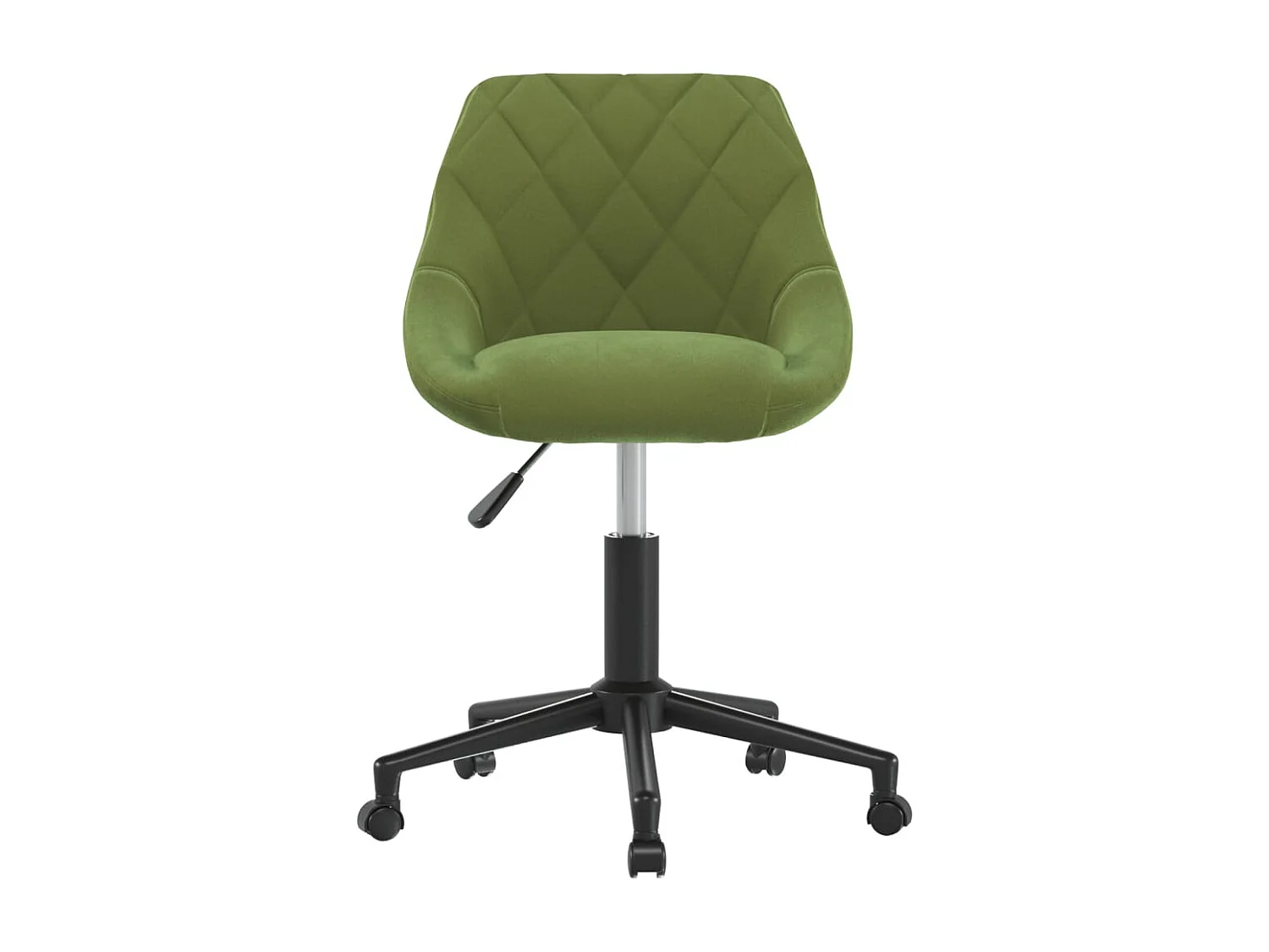 Chaise pivotante de bureau Vert clair Velours