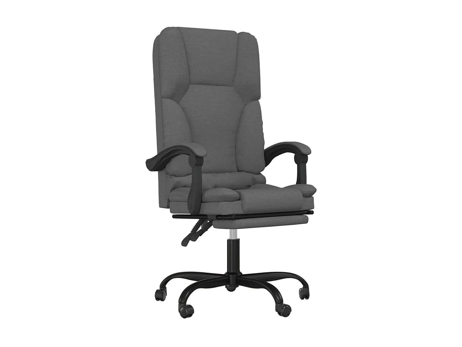 Fauteuil de massage inclinable de bureau Gris foncé Tissu