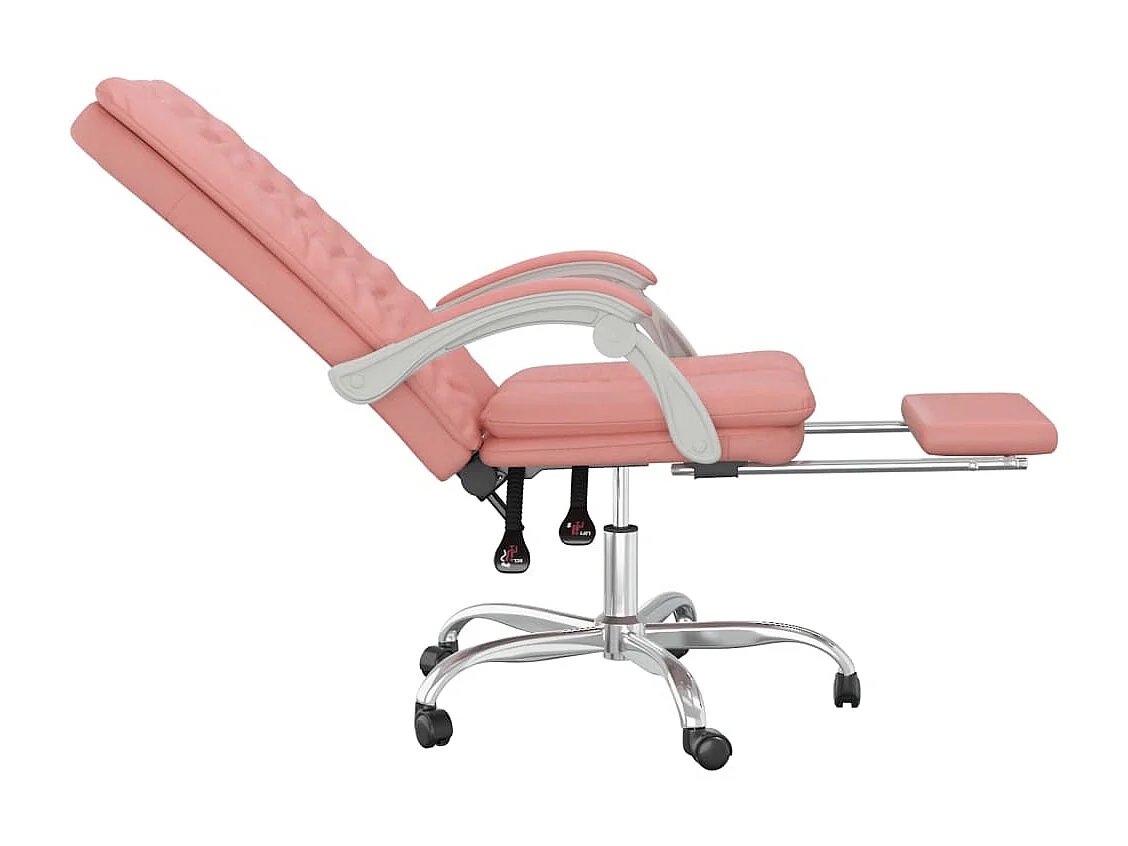 Fauteuil inclinable de bureau Rose Similicuir