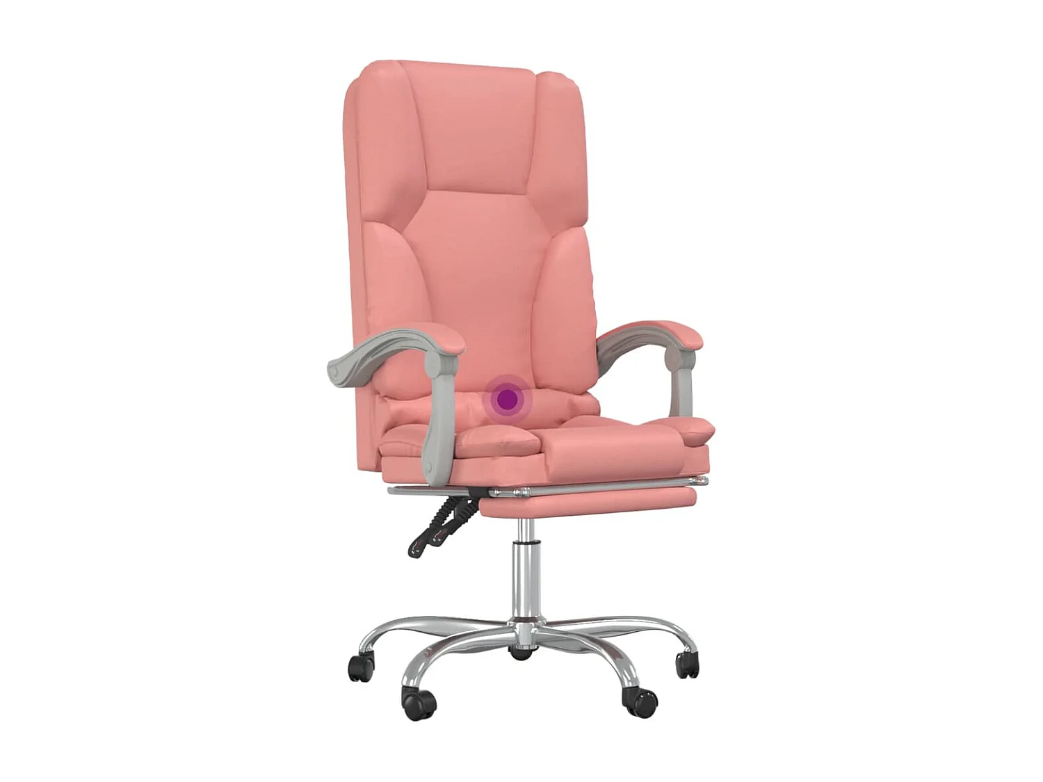 Fauteuil de massage inclinable de bureau Rose Similicuir