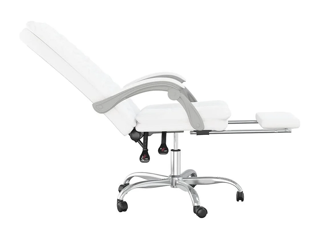 Fauteuil inclinable de bureau Blanc Similicuir