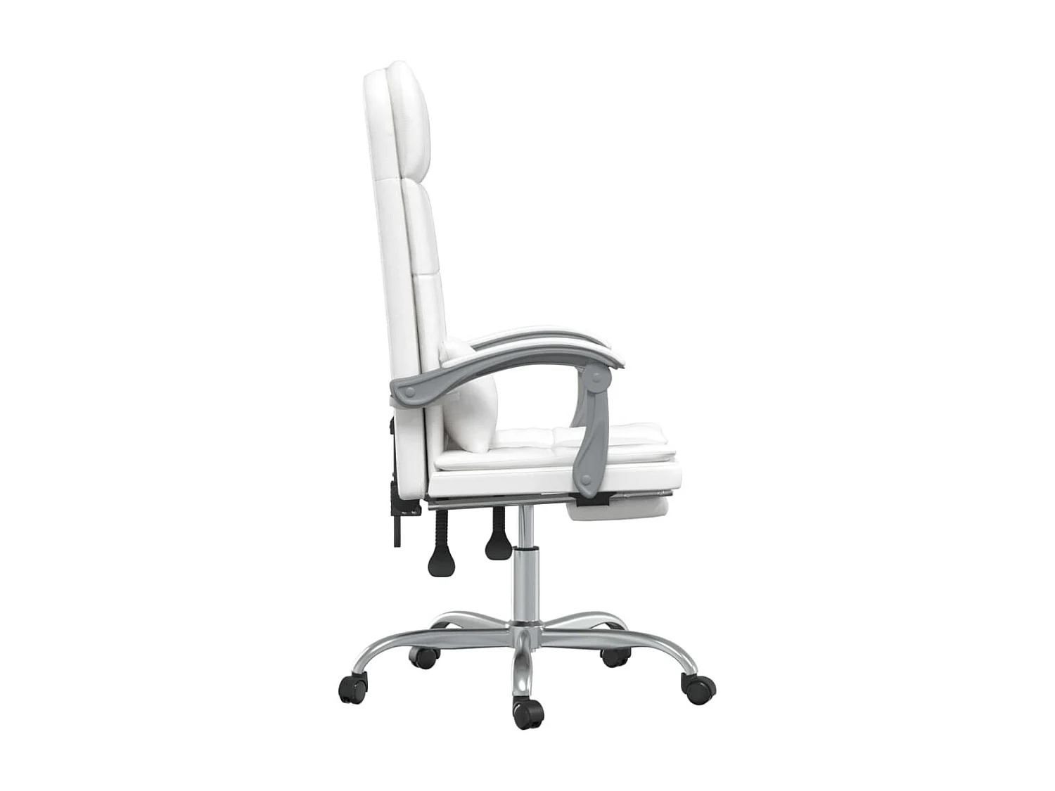 Fauteuil de massage inclinable de bureau Blanc Similicuir