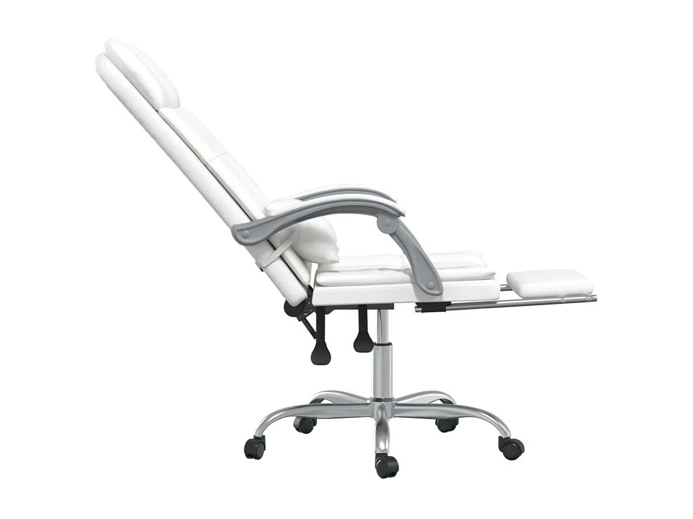 Fauteuil de massage inclinable de bureau Blanc Similicuir