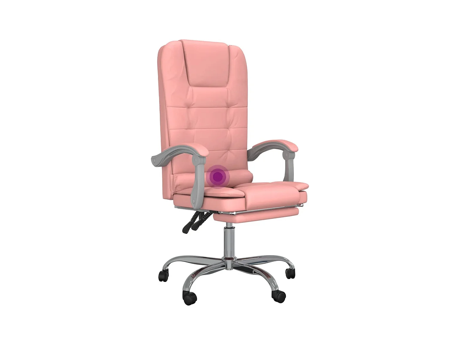Fauteuil de massage inclinable de bureau Rose Similicuir