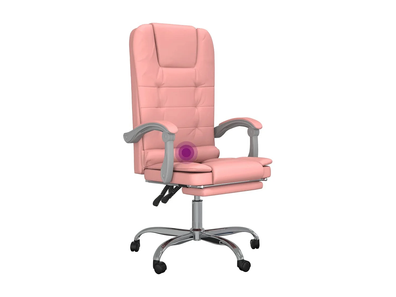 Fauteuil de massage inclinable de bureau Rose Similicuir