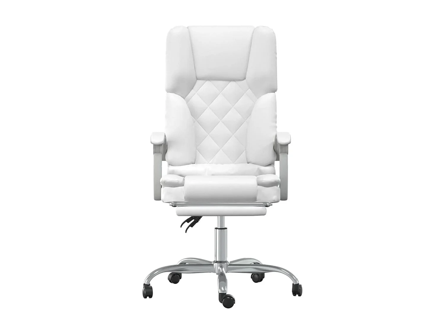 Fauteuil de massage inclinable de bureau Blanc Similicuir