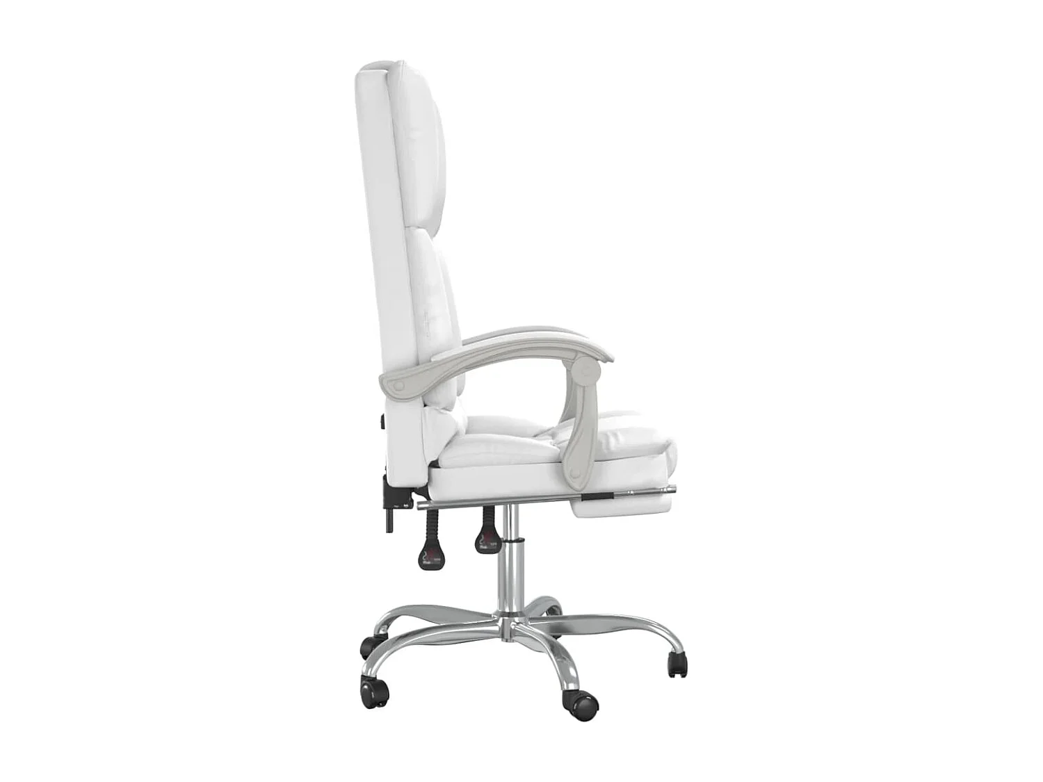 Fauteuil de massage inclinable de bureau Blanc Similicuir