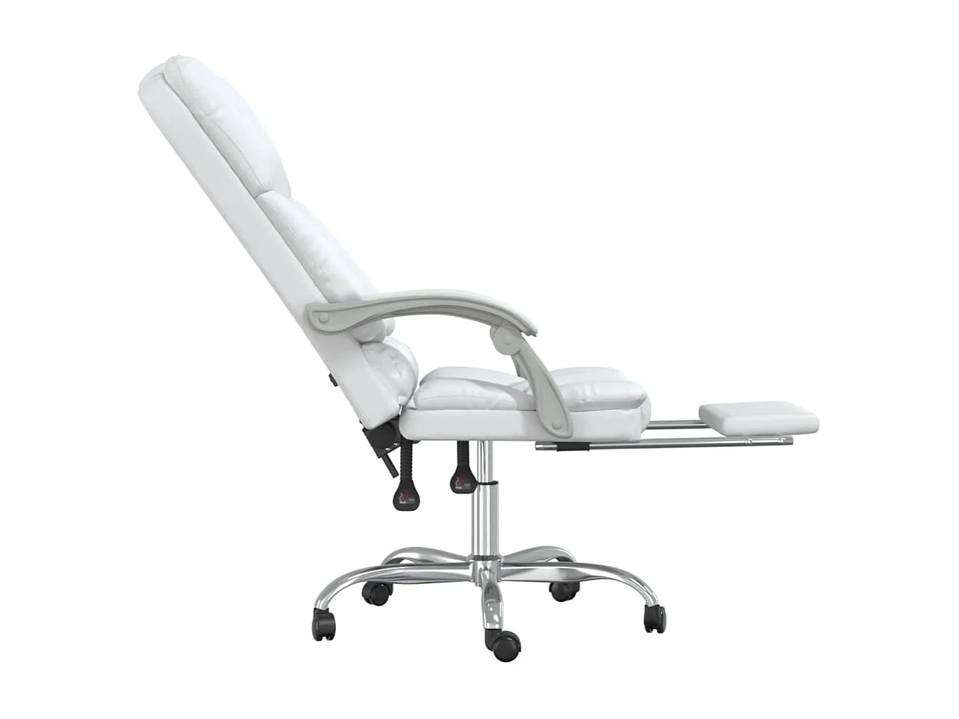 Fauteuil de massage inclinable de bureau Blanc Similicuir