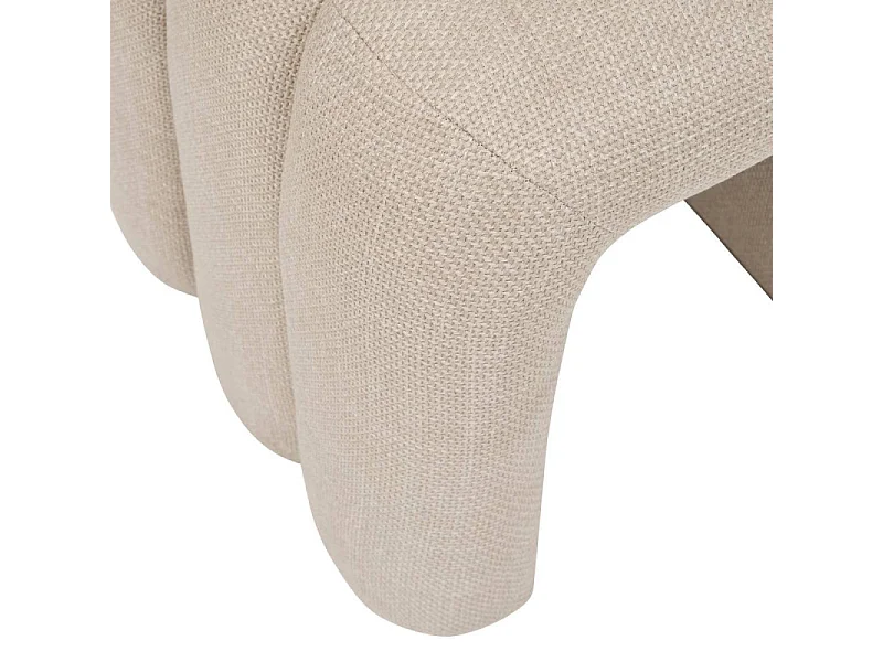 Pouf 3 Arches en Tissu "Sisco" 44cm Argile