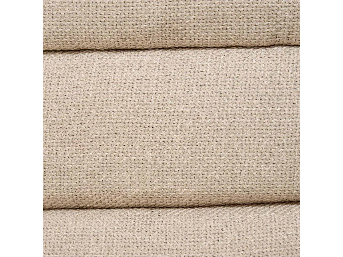 Pouf 3 Arches en Tissu "Sisco" 44cm Beige