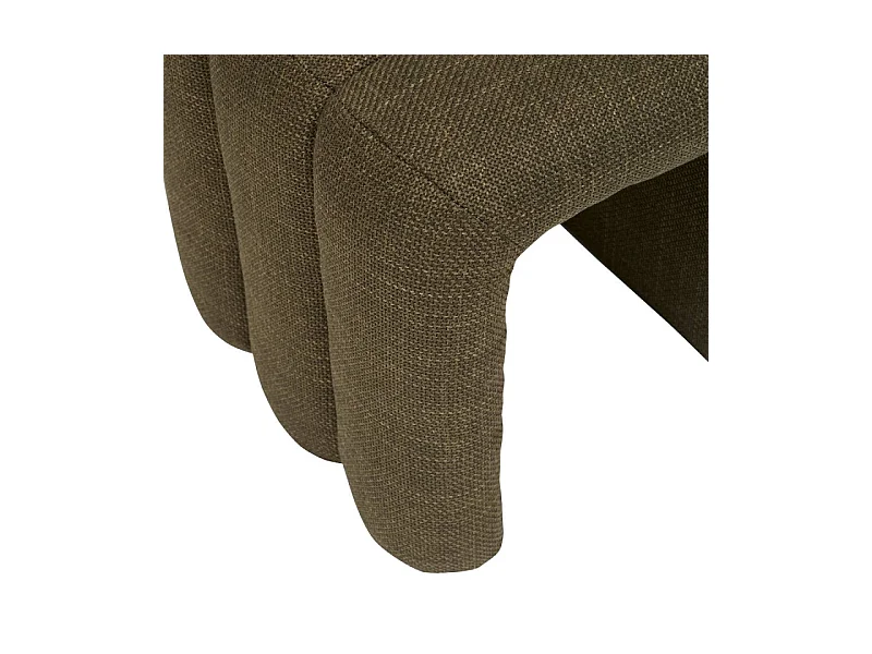 Pouf 3 Arches en Tissu "Sisco" 44cm Kaki