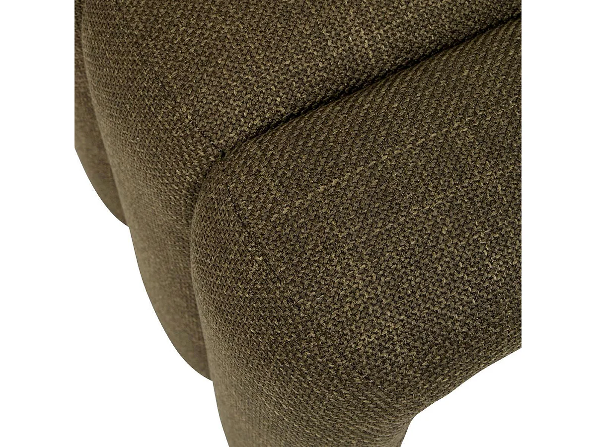 Pouf 3 Arches en Tissu "Sisco" 44cm Kaki