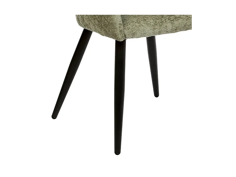 Fauteuil repas tissu chenille kaki Marlo Atmosphera