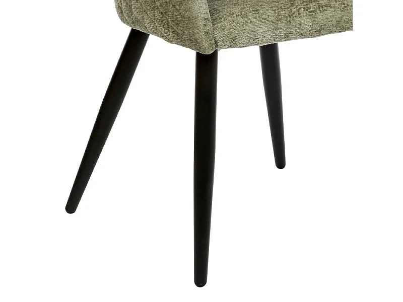 Fauteuil repas tissu chenille kaki Marlo Atmosphera
