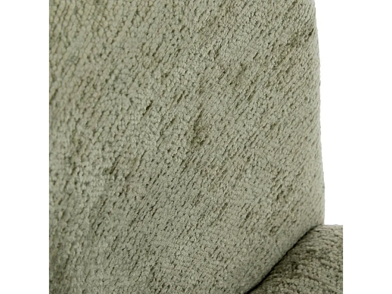 Fauteuil repas tissu chenille kaki Marlo Atmosphera