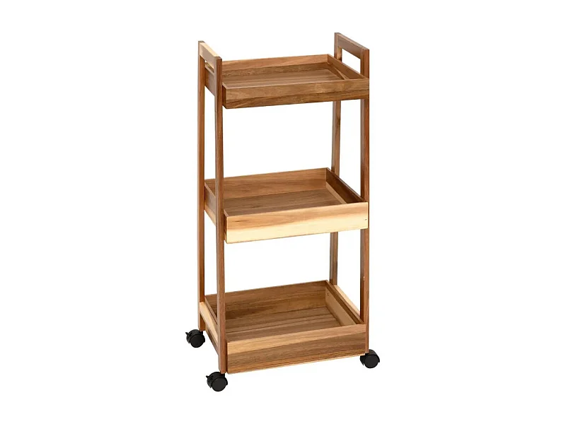 Desserte de Cuisine 3 Niveaux "Acacia" 84cm Marron