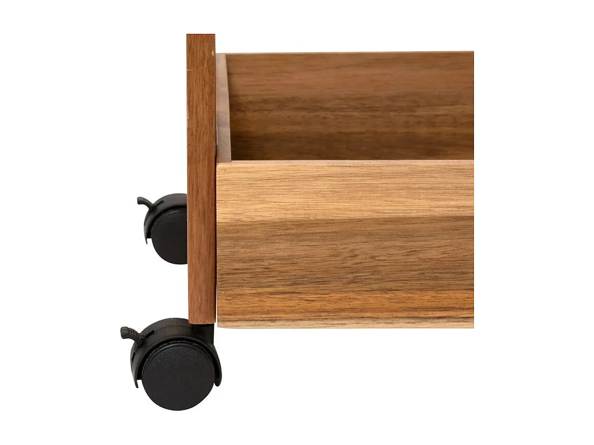 Desserte de Cuisine 3 Niveaux "Acacia" 84cm Marron