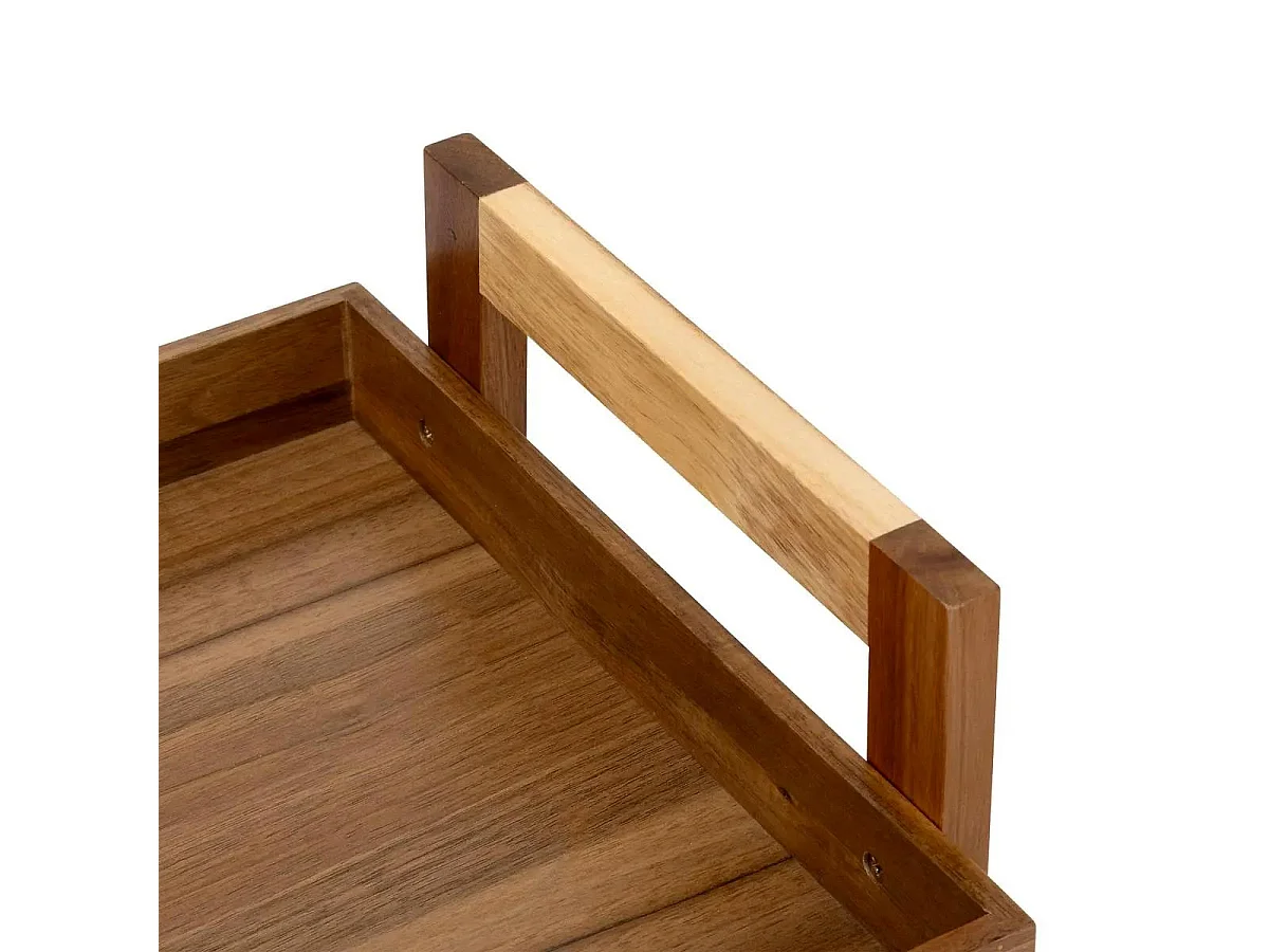 Desserte de Cuisine 3 Niveaux "Acacia" 84cm Marron