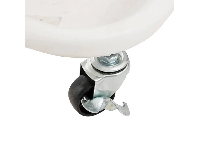 Desserte 5 Paniers Rotatifs "Balm" 93cm Blanc