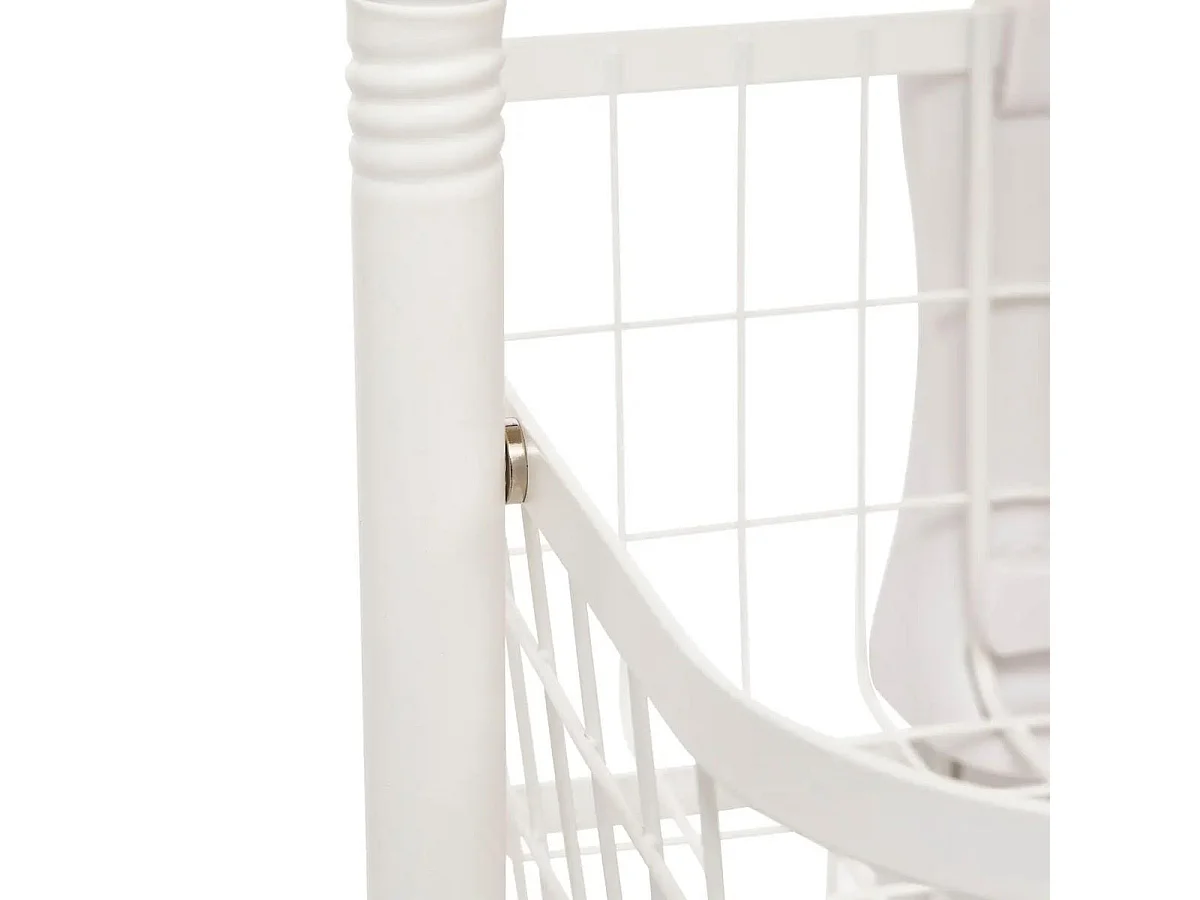 Desserte 5 Paniers Rotatifs "Balm" 93cm Blanc