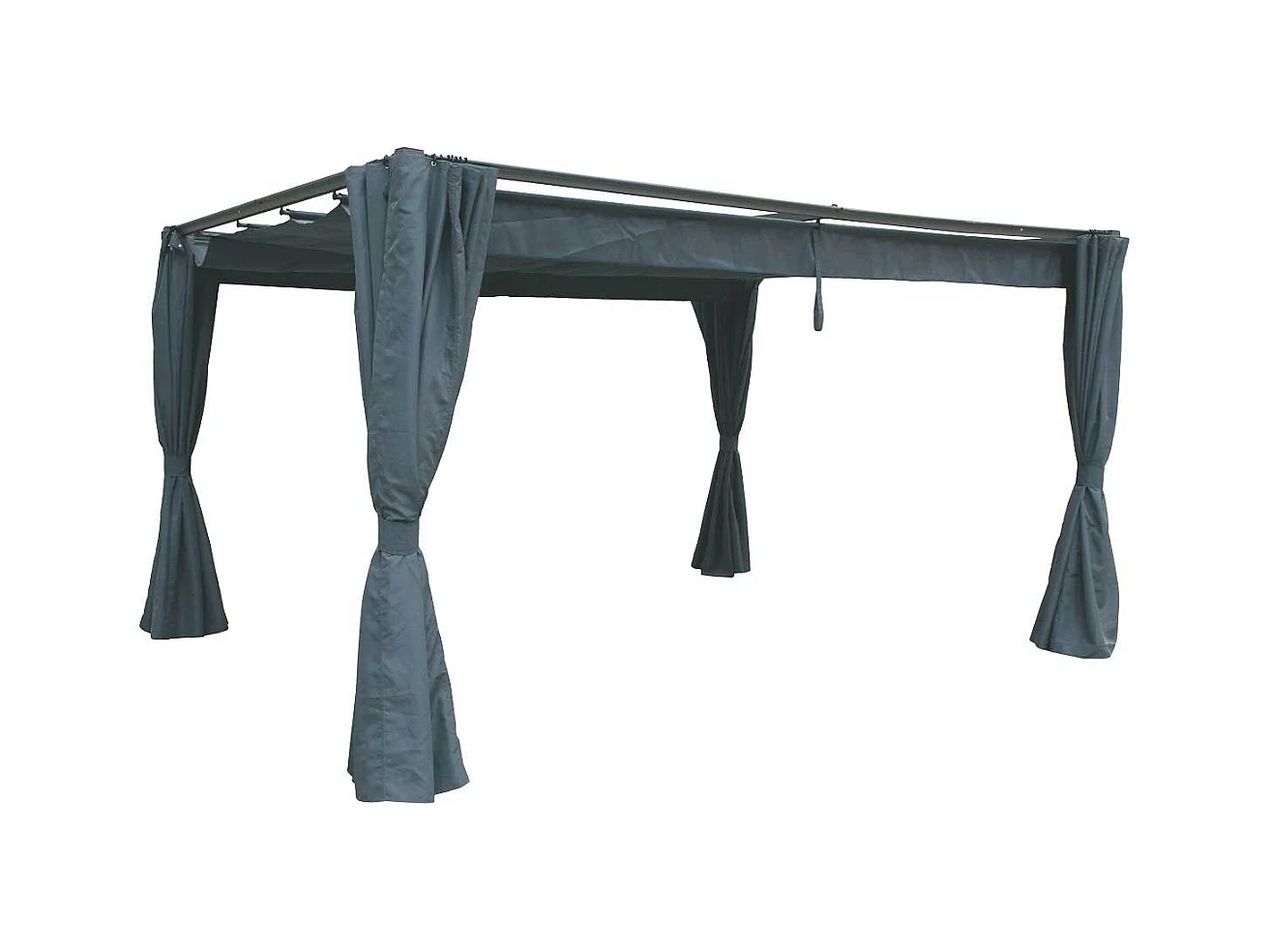 Jeu de 4 rideaux pour tonnelle Palmeira 4 x 3 m Ardoise - Hespéride