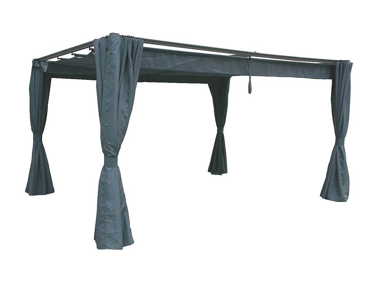 Jeu de 4 rideaux pour tonnelle Palmeira 4 x 3 m Ardoise - Hespéride