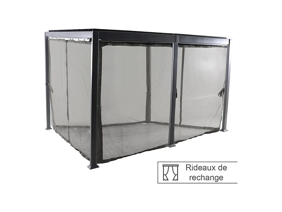 Rideaux moustiquaires pour tonnelle 4x3 m Avila Hespéride
