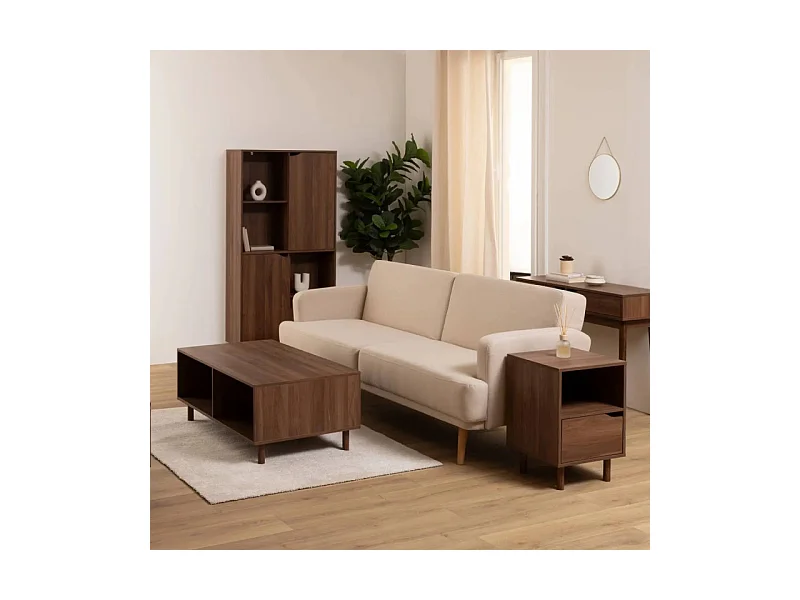 Bibliothèque 8 Niches "Slidy" 159cm Marron