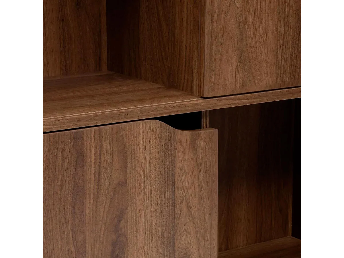 Bibliothèque 8 Niches "Slidy" 159cm Marron