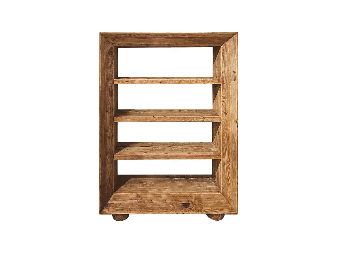 Étagère / Bibliothèque H.183 cm en bois de pin recyclé massif - CHALET