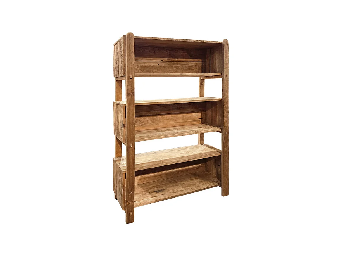 Étagère / Bibliothèque H.162 cm en bois de pin recyclé massif - CHALET